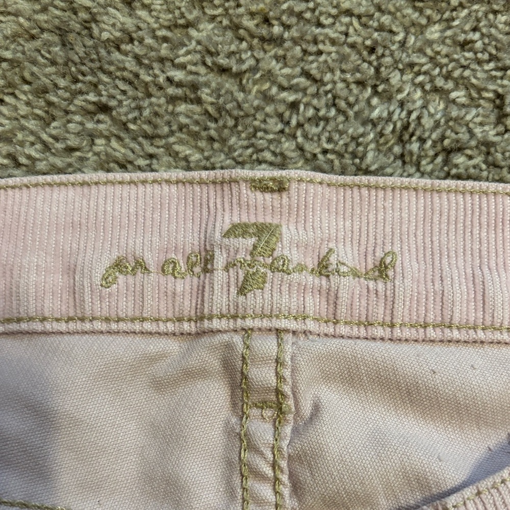 7 For All Mankind Light Pink Corduroy Pants - Picture 2 of 2